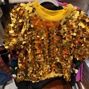 Queen of Sparkles- Gold Mermaid Sequin- M